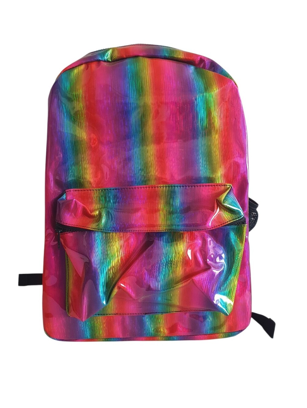 Spencer's Exclusive Rainbow Iridiscent Metallic Backpack Laptop Sleeve